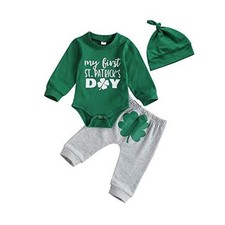 Newborn Baby Boys My First St. Patrick's Day Outfits Green 12-18 Months 1 green