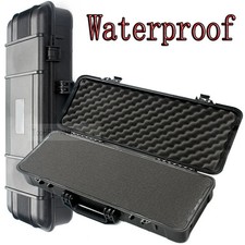 Portable Hard Shell Waterproof Carrying Case Shockproof Tool Storage Box w/ Foam