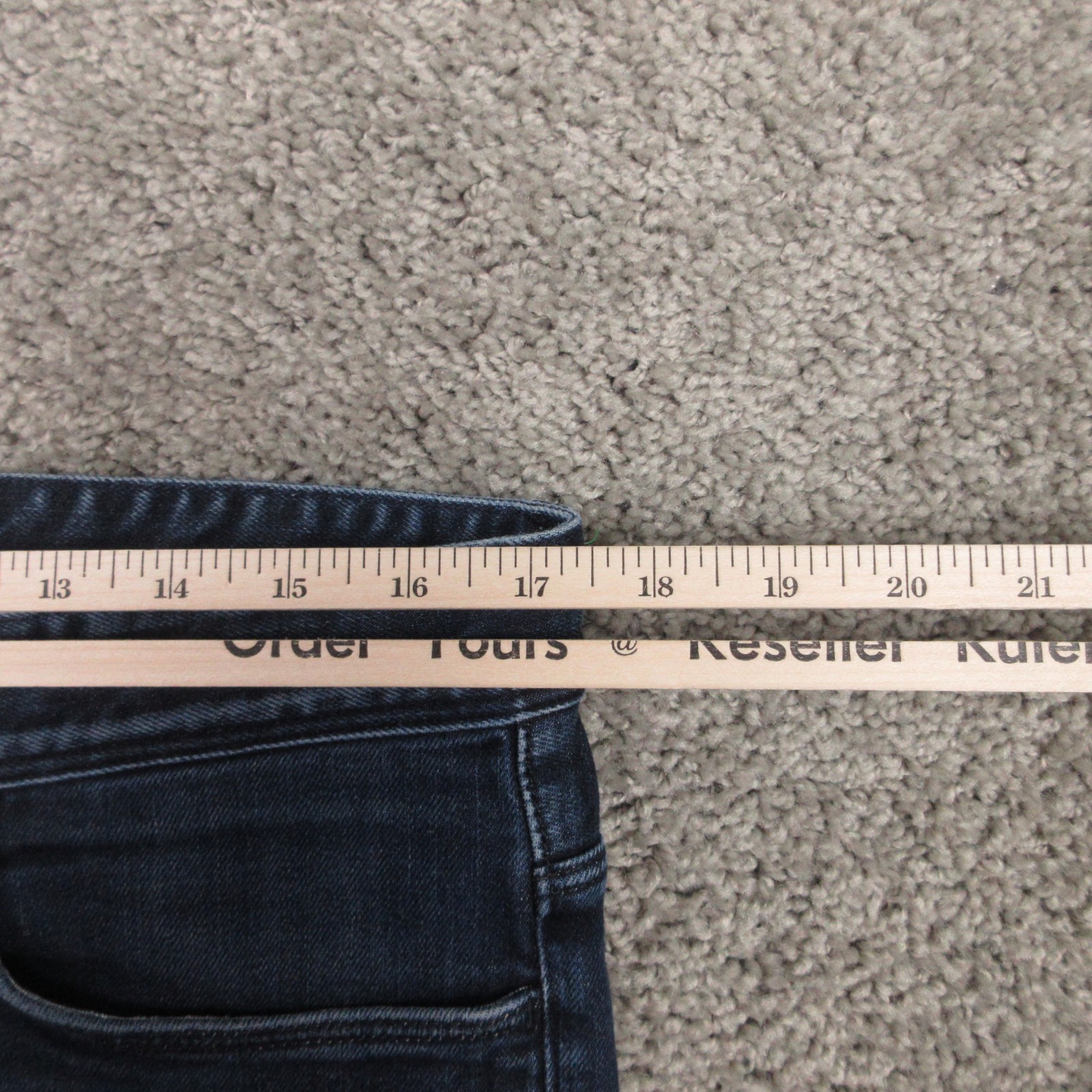 Hugo Boss Jeans Mens 34x34 Blue Green Slim Stretch Faded Flex Denim Pants thumbnail 6