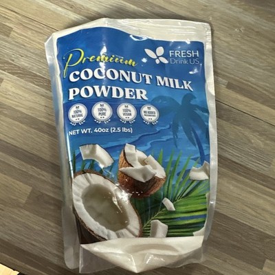 Freshdrink US. Primium 40 Oz 2.5 Lbs Coconut Milk Powder Vegan New 