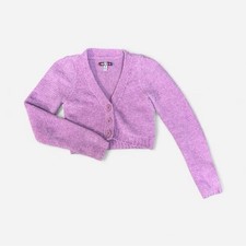 Urban Outfitters Girls Knit Cardigan Sweater Purple V-Neck Long Sleeve XS