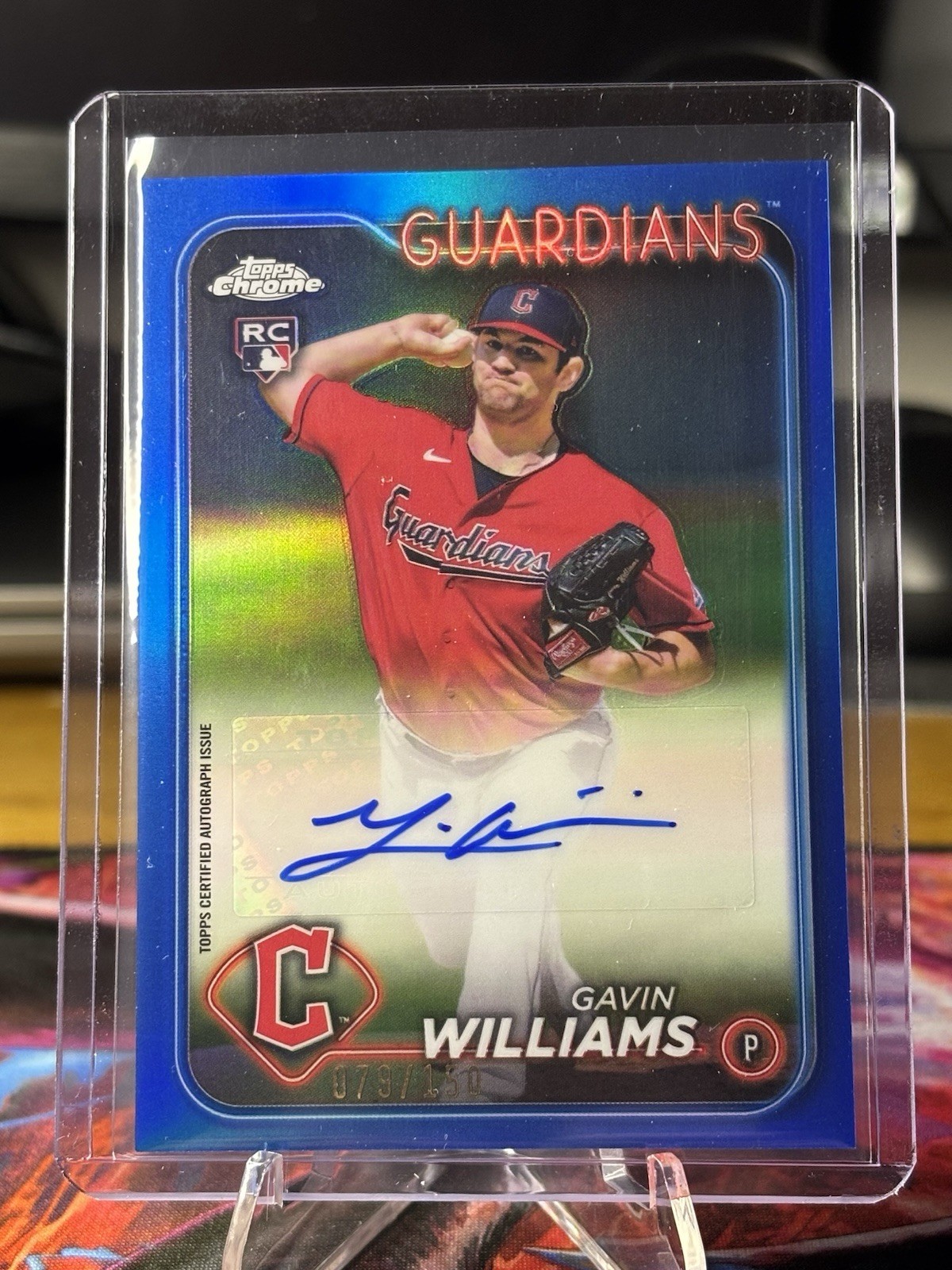 2024 Topps Chrome Update Blue Refractor /150 Gavin Williams Rookie Auto RC
