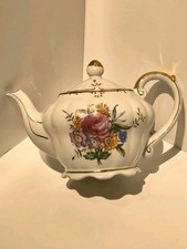 Musical Tea Pot Vintage Ceramic Floral Theme ...