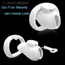 New Resin Chastity Cage Permanent Locking Male CB Lock Sissy Training Abstinence