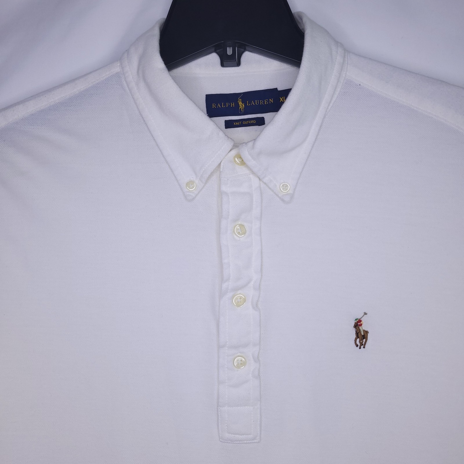 Ralph Lauren Shirt Mens XL White Knit Oxford