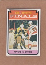 1974-75 TOPPS HOCKEY STANLEY CUP FINALS #215 FLYERS VS BRUINS EX/EXMT *A45597