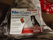 Flea  Tick Control 60.1-121.00 Lbs Dogs Gard Nex 5 Beef Chewables Frontline