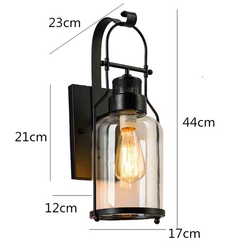 Vintage Wall Light Indoor Wall Lights Balcony Black Wall Lamp Home Wall Sconces - Picture 2 of 9