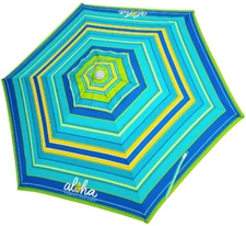 Tommy Bahama 7' Beach Umbrella w/ Tilt  BLUE & Green w/ Carry Bag & Sand Anchor