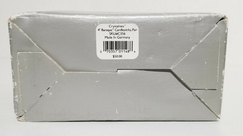 Vintage Gorham Kristall Barock 4" Kerzenständer Paar ☆ Neu ☆ - Bild 7 von 8