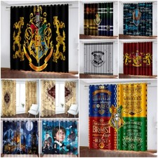 3D Harry Potter Made Pair Thick Thermal Blackout Curtains Ring Top Eyelet Gifts