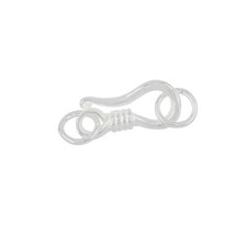 Sterling Silver S Hook Fish Clasp with Jump Ring 51271
