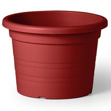 VASO CILINDRO IN PLASTICA VARI COLORI E MISURE VE.CA. CON SOTTOVASO A SCELTA