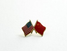 China / USA Flag Lapel Pin - Made in the USA