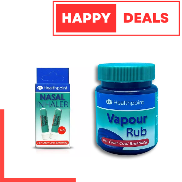 Healthpoint Nasal Inhaler & Vapour Rub Congestion Relief Eucalyptus & Menthol