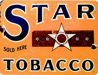 star tobacco photos Sign  Antique Advertising Tin Star Tobacco Regular -