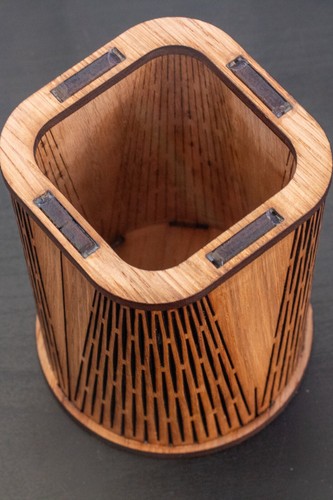 Stylish Unique Oak Wooden Pen Holder UK Design/Made - Picture 3 of 7