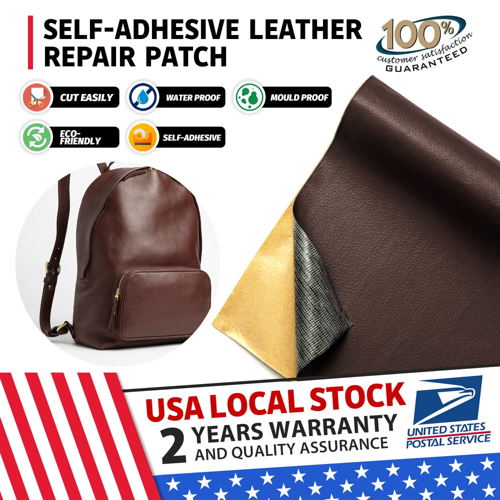 Leather Repair Kit Self-Adhesive Patch Stick on Sofa Clothing Car Seat Couch US