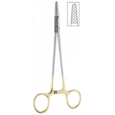 2 Mayo-Hegar Needle Holders, 5.5",Straight, Tungsten Carbide Smooth Jaws