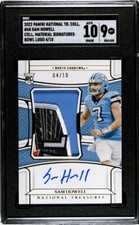 2022 Panini National Treasures Collegiate Sam Howell RPA Gold /10 SGC 9/10 UNC