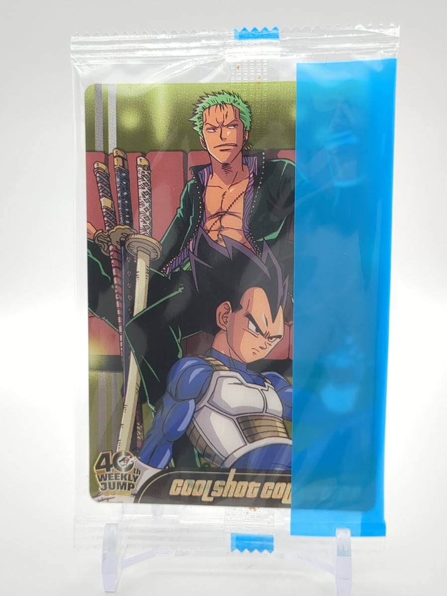 Zoro Vegeta Dragon Ball & One Piece wafer card JUMP 40th