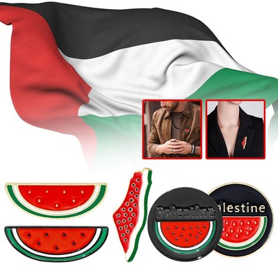 Geometric Handala Boy Brooch Pin Badge Watermelon Backpack Personalized USD D1R1