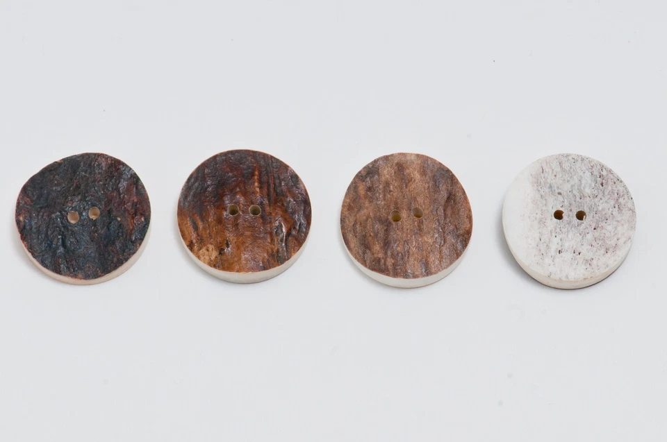 Sewing Buttons | Natural Antler Flatback Fasteners For Crafts, DIY, Clothing - Image 4 of 4