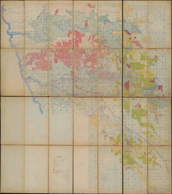 20'' x 24'' 1895 Blueprint Map of South Mendocino County California
