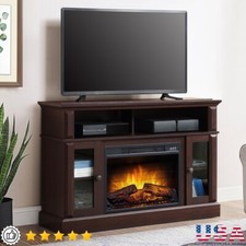 Fireplace TV Stand Electric Heating Remote Control Storage Entertainment Units