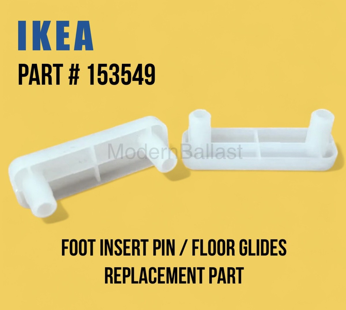 IKEA OEM Plastic Foot Pin Insert Glides Floor Protectors