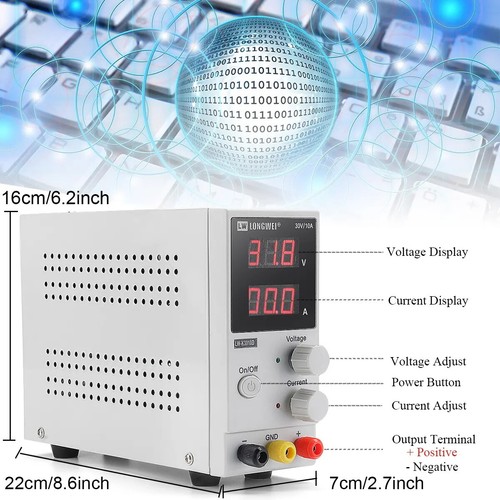 LW-K3010D 110V/220V 30V 10A Adjustable Digital DC Power Supply Regulator Switch - Picture 5 of 5