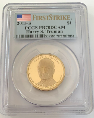 2015 S Harry Truman Proof Presidential Gold Dollar PCGS PR70 PF70