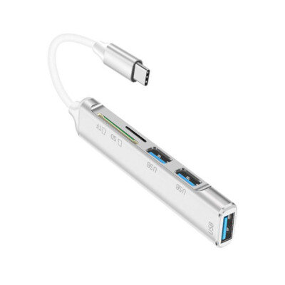 H71 USB 3.0 Hub Adapter 5in1 MultiPort Typ-C SD TF Kartenleser Laden Daten Sync