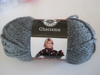 Loops & Threads Charisma Charcoal Gray Yarn New 