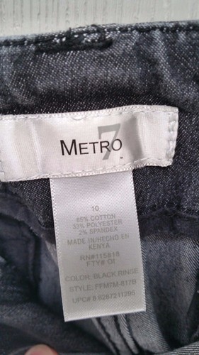 Metro 7 Women's Dress Pants, size 10, black wide leg B - Picture 2 of 4