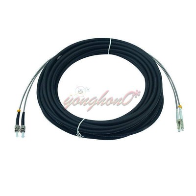 Outdoor Field Fiber Patch Cord LC to ST UPC MM Multi-Mode Duplex Fiber Cable 20M