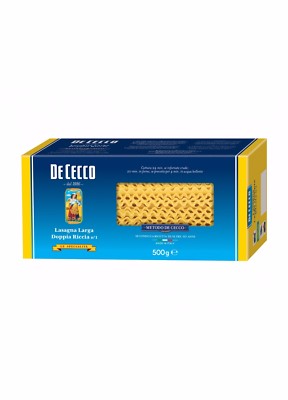 5x Pasta De Cecco 100% Italienisch Lasagna larga Doppia riccia n 1 Nudeln 500g