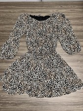 Show Me Your MuMu Lee Lee Cheetah Ruffle Dress XLarge