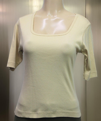 The Studio John Meyer of Norwich Women's Top Short Sleeve Beige Size M