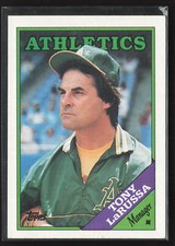 1988 Topps #344 Tony LaRussa Oakland Athletics