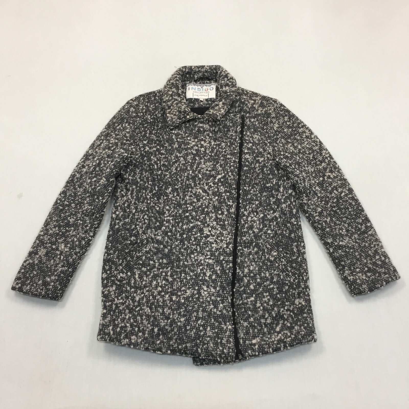 M&S Womens Indigo Wool Mix Jacket Size 12 in Grey