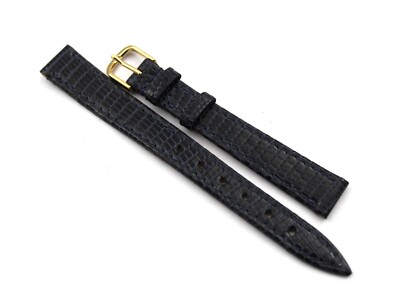 Bracelet Montre En Vrai Lézard Vert Rembourré - Largeur 22/18 Mm, Fabriqué En Italie, Neuf