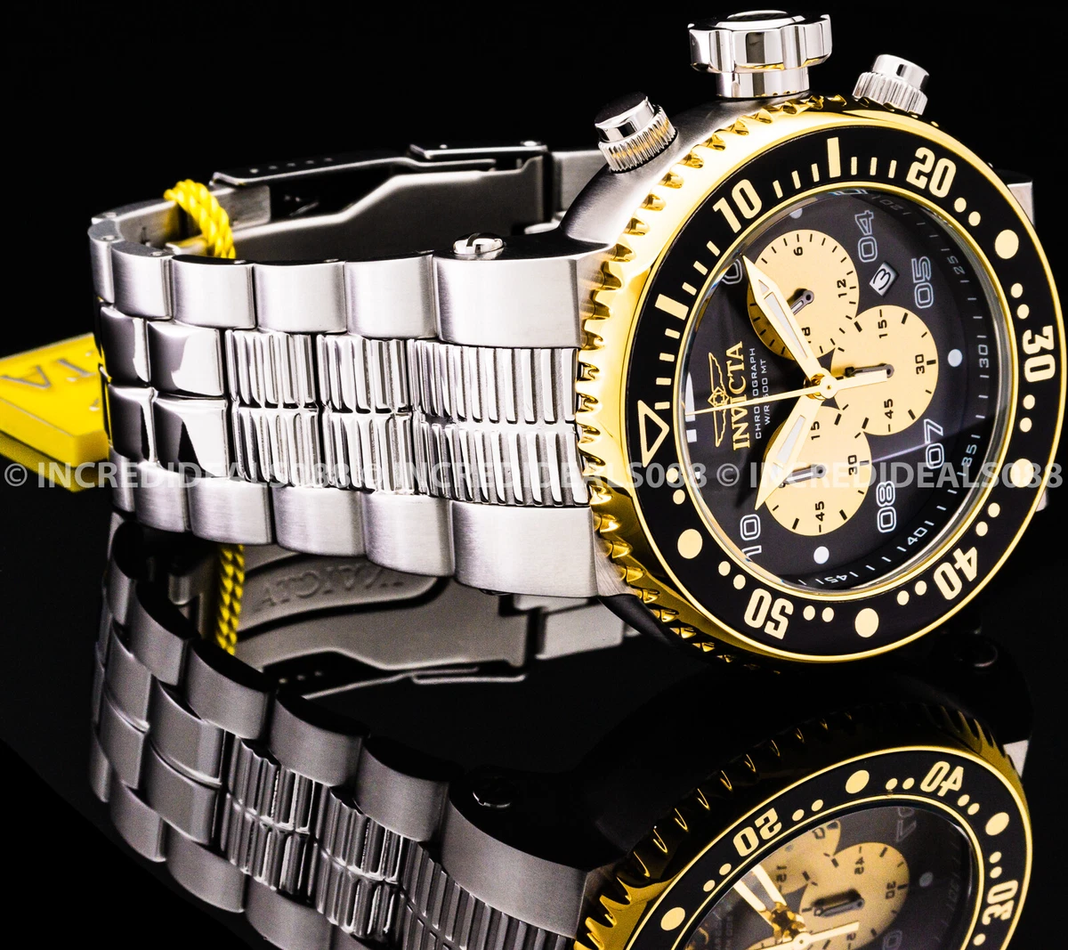 Invicta pro clearance diver gold silver