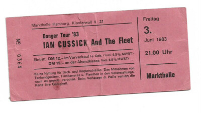 Ian Cussick and the Fleets Ticket 3.6.1983 Hamburg Markthalle