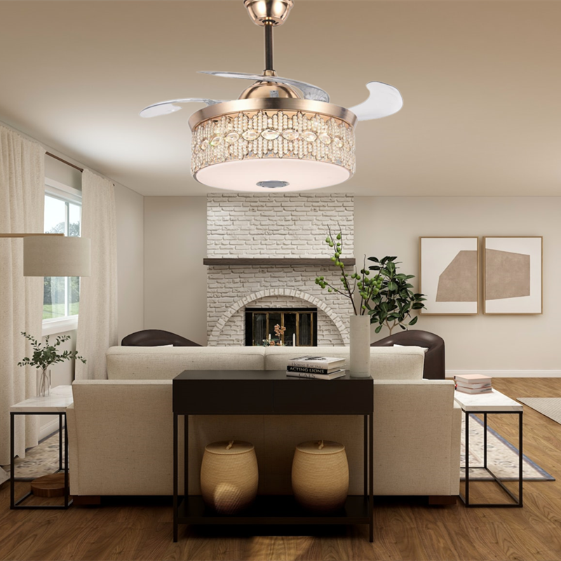 Wilkes Outdoor Ceiling Fan With Dimmable LED Light Remote-Smart 56 Inch | Black Gold