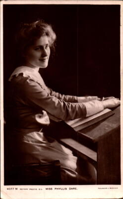 Postcard Miss Phyllis Dare Rotary Photo E.C. English Actress Singer 1906