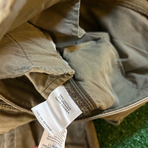 L.L. Bean Signature Cargo Pants Relaxed Fit Olive Green Casual Mens 31x34" - Picture 5 of 11