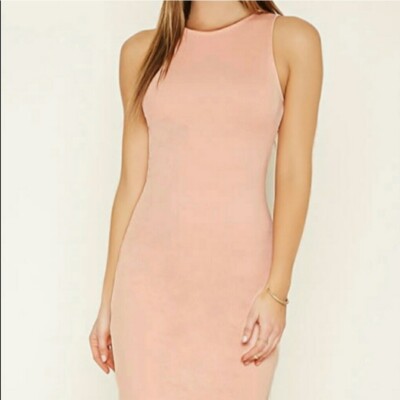 Forever 21 Stretch Knit Bodycon Dress - Pink | eBay