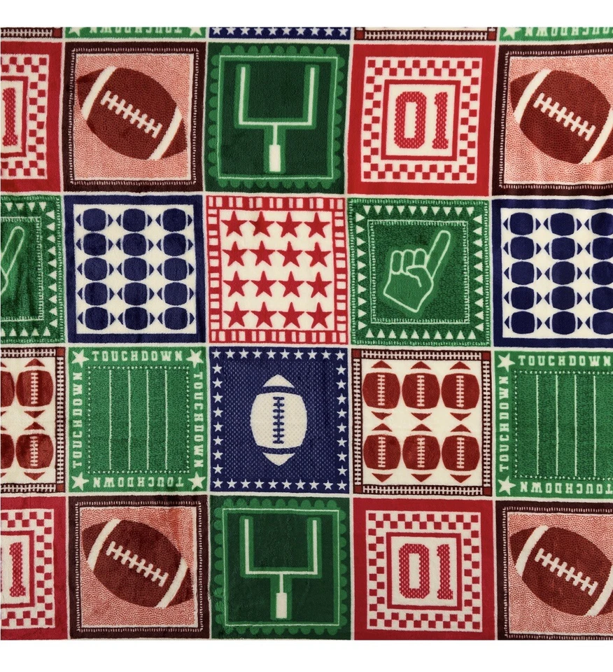 Manta de felpa The Big One de gran tamaño súper suave de tiro de fútbol americano de 5'x6' Foto 2 de 2