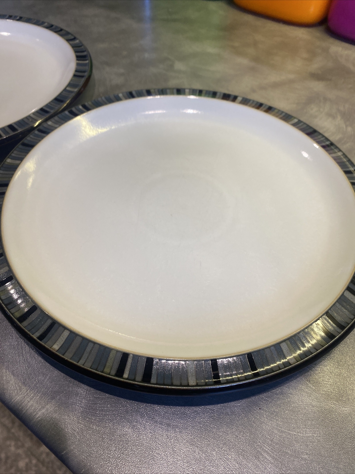 2x Denby Jet Stripes Large Dinner Plate Dinnerware eBay